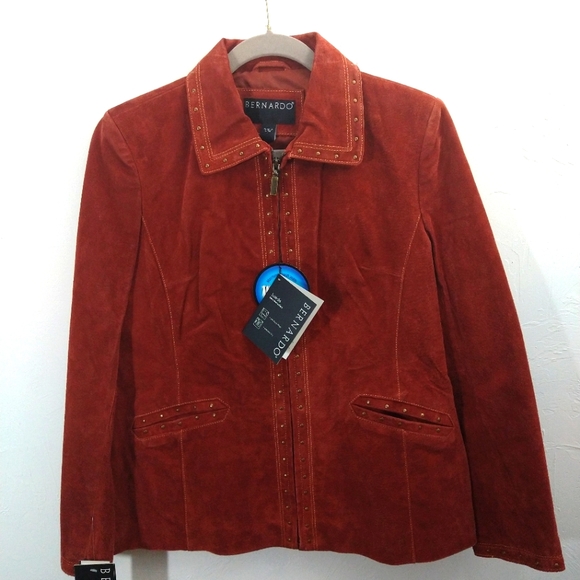 Bernardo Suede Leather Jacket NWT - Picture 16 of 16